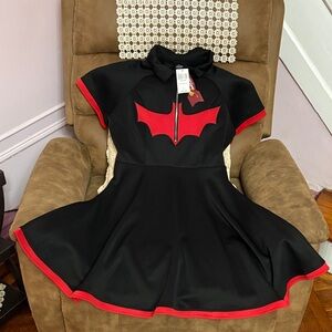 DC Comics Black and Red Superhero Costume